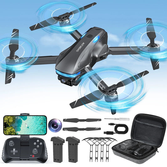 Drone with Camera for Adults and Kids, 1080P FPV Drone with Optical Flow Positioning, Grey