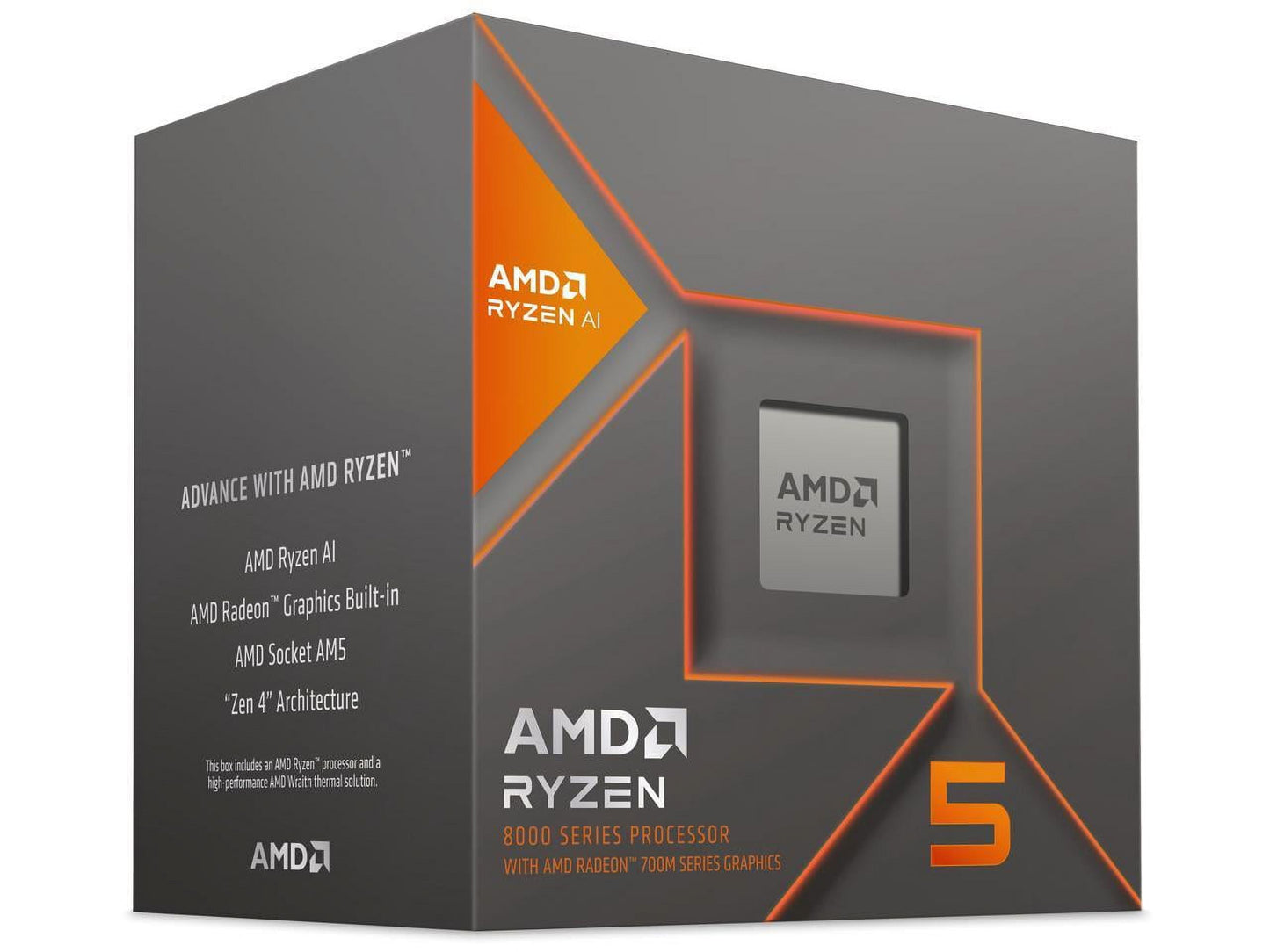 Ryzen 5 8600G - Ryzen 5 8000-G Series 6-Core 4.3 Ghz Socket AM5 65W  Radeon 760M Processor - 100-100001237BOX