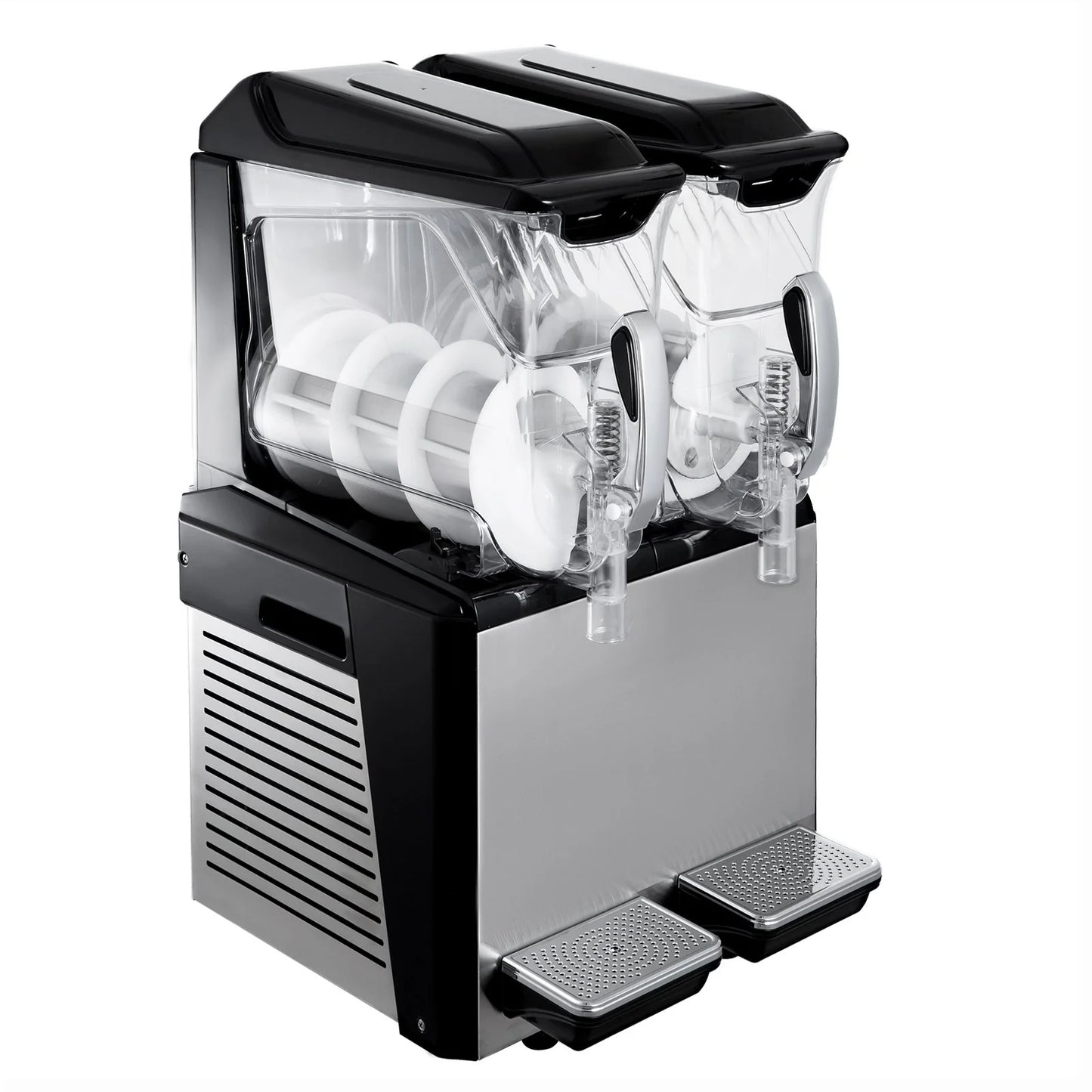 Beat the heat with the VEVOR 110V Slushy Machine! 🍹✨ Perfect for your cafe, restaurant, or snack bar—serving delicious frozen drinks day and night! 20L capacity, double bowl, and automatic cleaning for easy use! #FrozenTreats #SlushyMachine